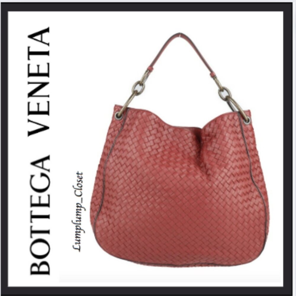 Bottega Veneta Intrecciato Shoulder  Leather Bag